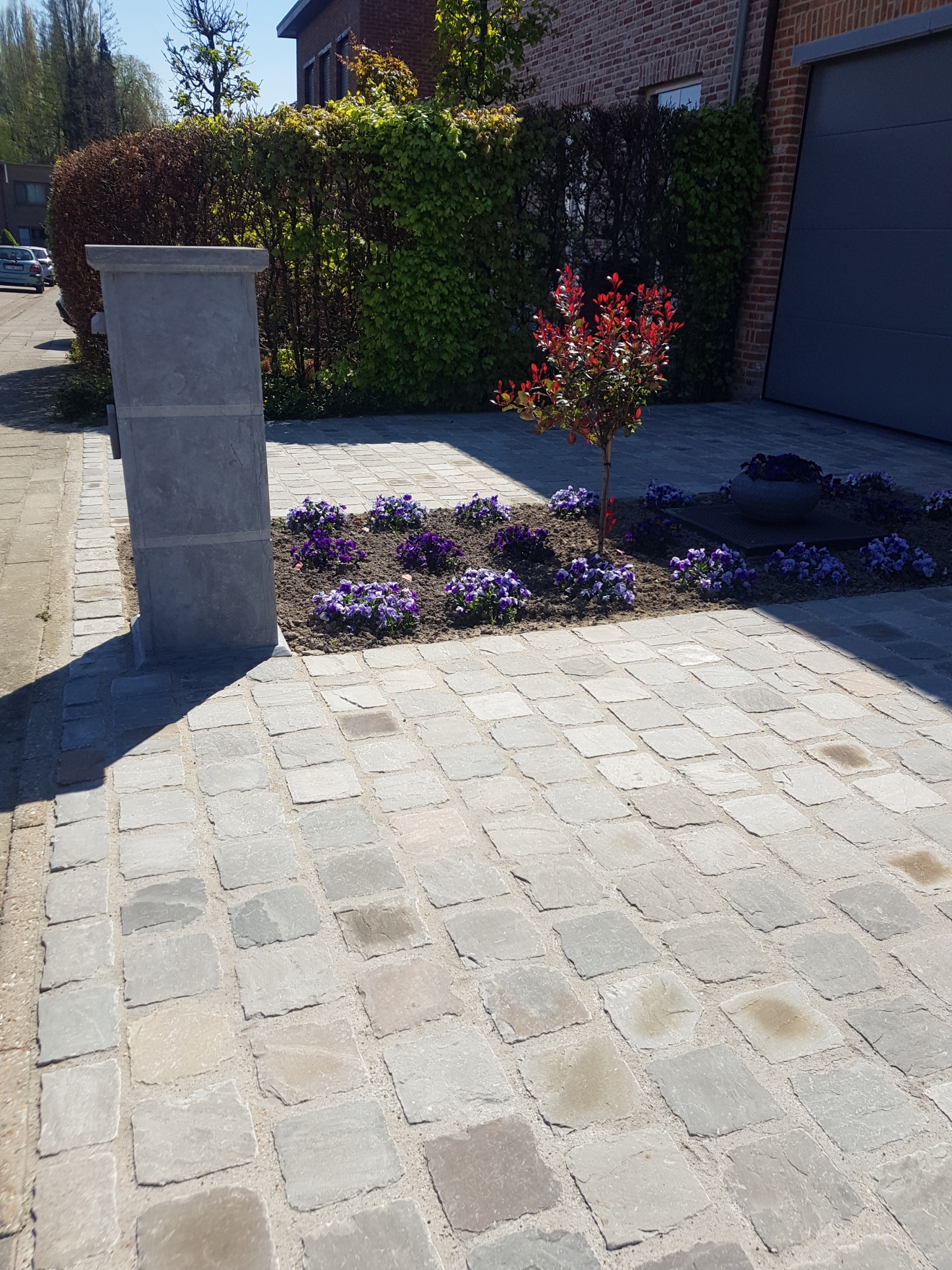 Indische platines grijs 14x14 cm