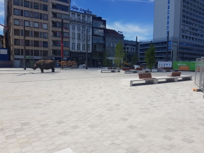 Antwerpen Operaplein Portugese en Chinese graniet