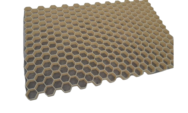 Honingraatmat beige